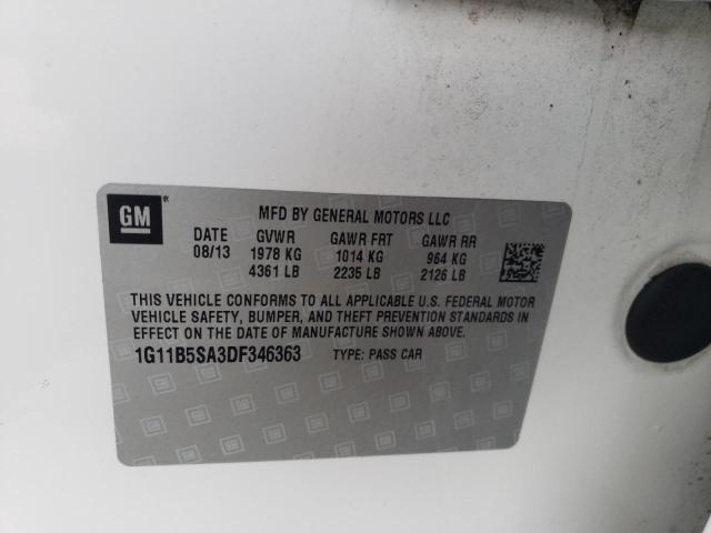 1G11B5SA3DF346363 Chevrolet Malibu Ls 2013. Фото: 9