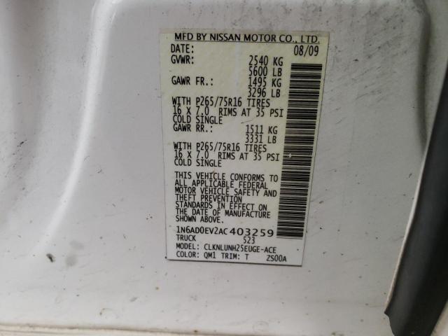2010 NISSAN FRONTIER C 1N6AD0EV2AC403259