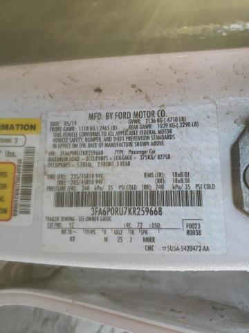 2019 FORD FUSION TIT - 3FA6P0RU7KR259668
