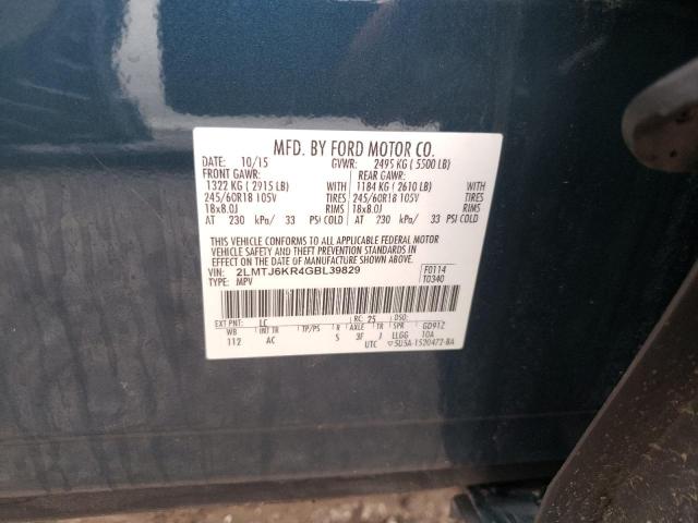 2016 LINCOLN MKX SELECT 2LMTJ6KR4GBL39829
