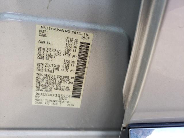2020 NISSAN MURANO SL 5N1AZ2CJXLN105514
