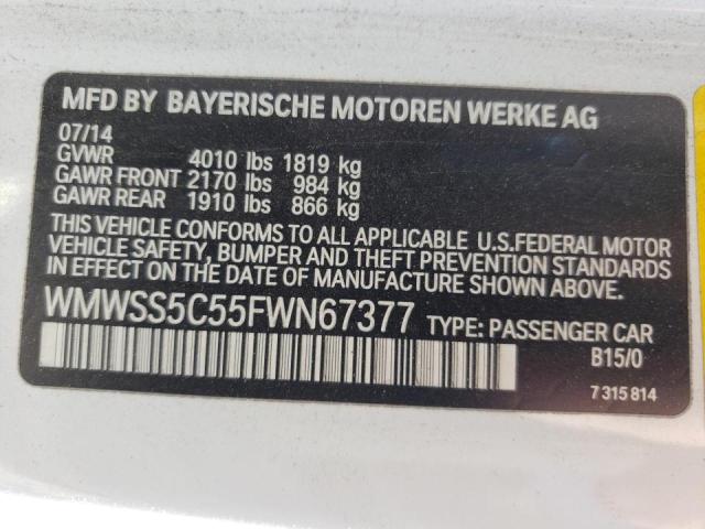 2015 MINI COOPER S P WMWSS5C55FWN67377