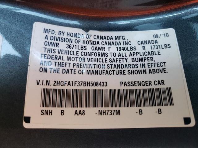 2011 HONDA CIVIC VP 2HGFA1F37BH508433