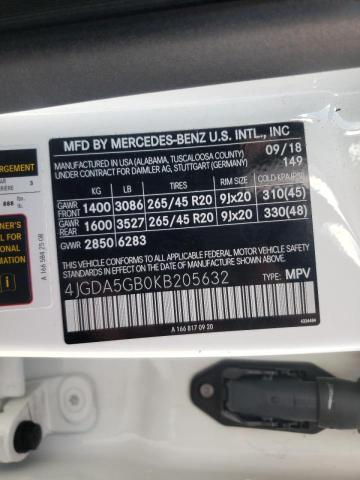 2019 MERCEDES-BENZ GLE 400 4M 4JGDA5GB0KB205632
