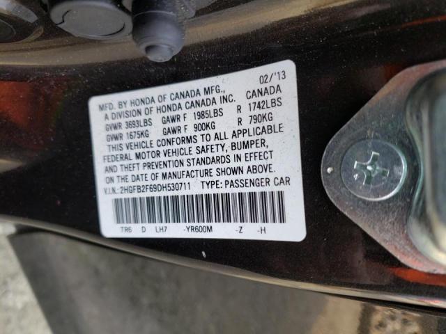 2013 HONDA CIVIC HF 2HGFB2F69DH530711