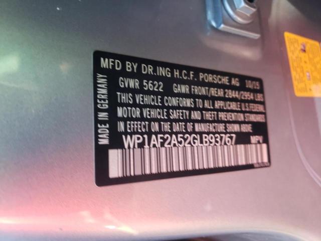 2016 PORSCHE MACAN TURB WP1AF2A52GLB93767