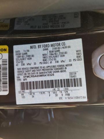 2021 FORD BRONCO 3FMCR9A65MRA10325