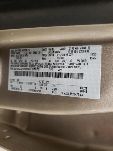 2017 LINCOLN MKC SELECT 5LMCJ2C90HUL57675
