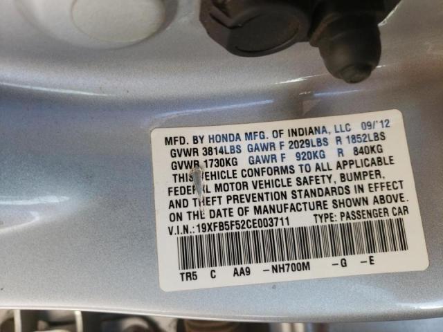 2012 HONDA CIVIC NATU 19XFB5F52CE003711
