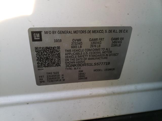 2020 CHEVROLET TRAILBLAZR 3GNKBDRS1LS577719