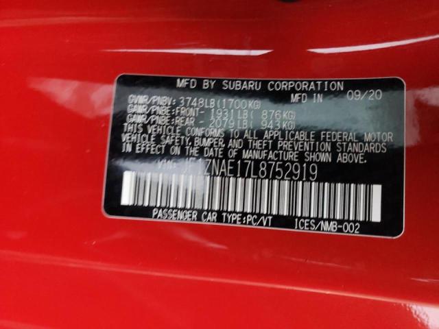 2020 TOYOTA 86 GT JF1ZNAE17L8752919