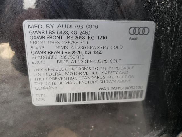 VIN WA1L2AFP5HA052130 2017 Audi Q5, Premium Plus no.10