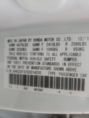 2012 ACURA TSX JH4CU2F47CC014020