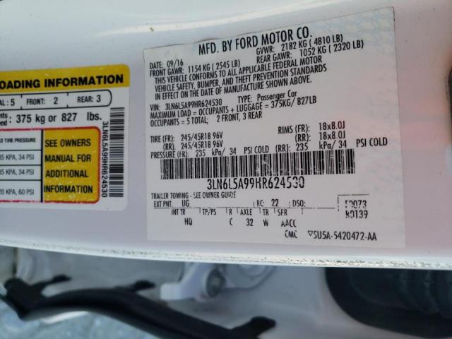2017 LINCOLN MKZ PREMIE 3LN6L5A99HR624530