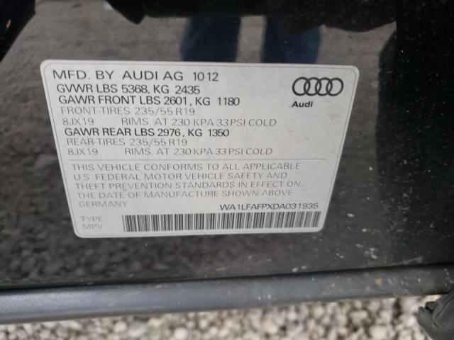 VIN WA1LFAFPXDA031935 2013 Audi Q5, Premium Plus no.10