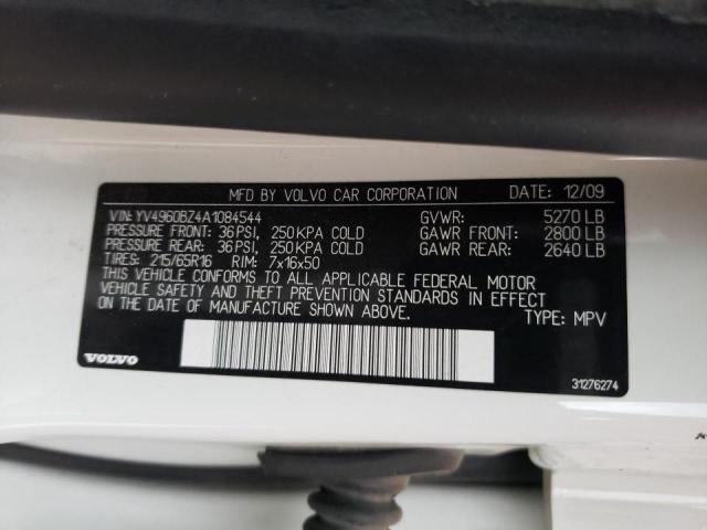 2010 VOLVO XC70 3.2 YV4960BZ4A1084544