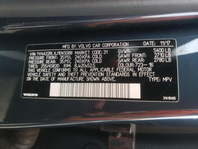2018 VOLVO XC60 T6 IN YV4A22RLXJ1045088