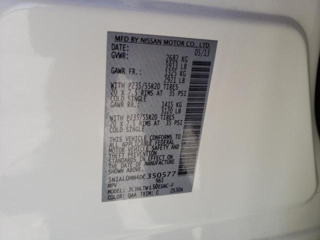 2013 INFINITI JX35 5N1AL0MM4DC350577