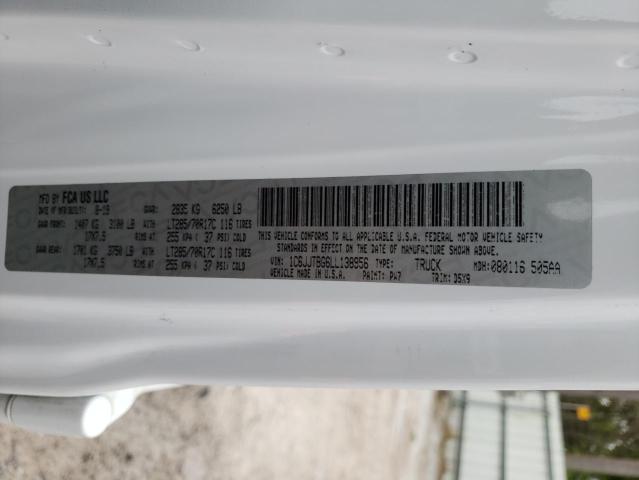 2020 JEEP GLADIATOR 1C6JJTBG6LL138956