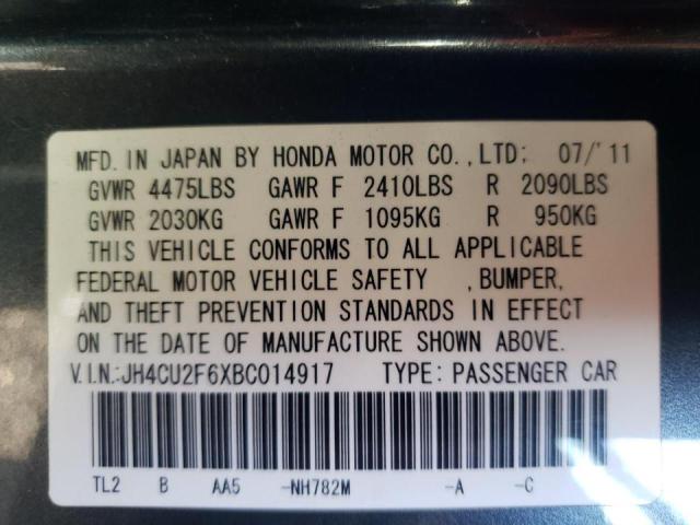 2011 ACURA TSX JH4CU2F6XBC014917