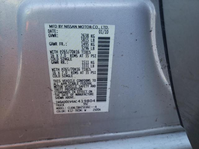 2010 NISSAN FRONTIER C 1N6AD0EV4AC419804