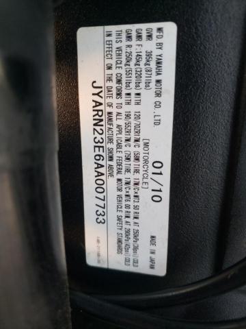 2010 YAMAHA YZFR1 JYARN23E6AA007733