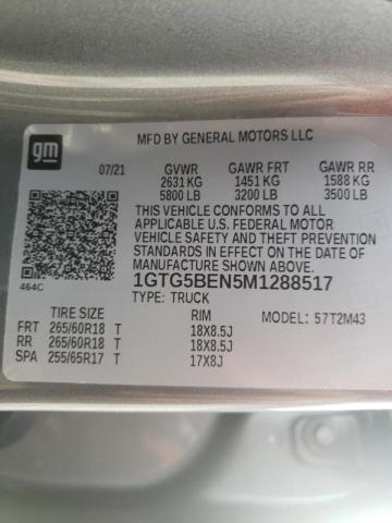 2021 GMC CANYON ELE 1GTG5BEN5M1288517