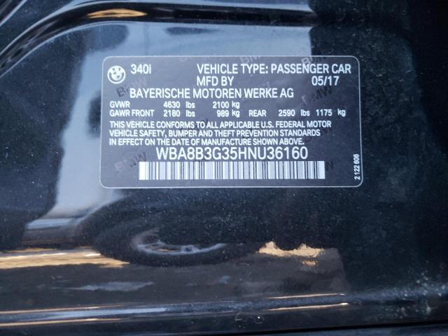 2017 BMW 340 I WBA8B3G35HNU36160