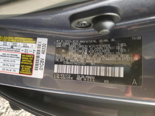2010 TOYOTA SIENNA CE 5TDKK4CC1AS337503