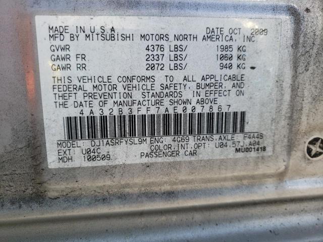 2010 MITSUBISHI GALANT ES 4A32B3FF7AE007867