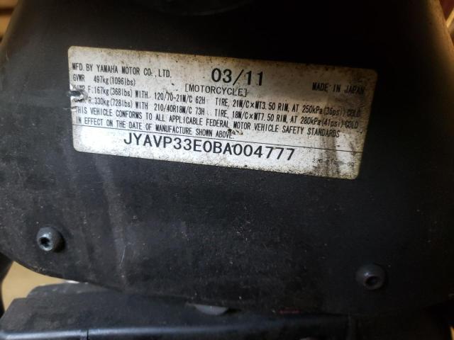 2011 YAMAHA XVS1300 CU JYAVP33E0BA004777
