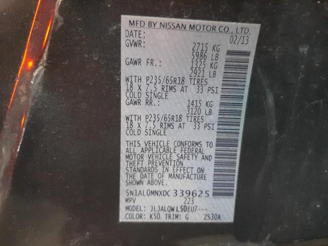 2013 INFINITI JX35 5N1AL0MNXDC339625