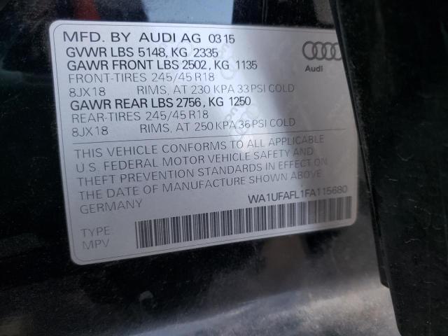 VIN WA1UFAFL1FA115680 2015 Audi A4, Premium Plus no.10