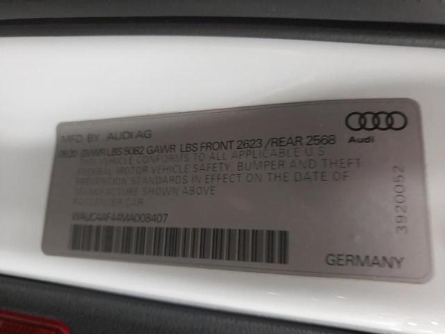 2021 AUDI S4 PRESTIG WAUC4AF44MA008407