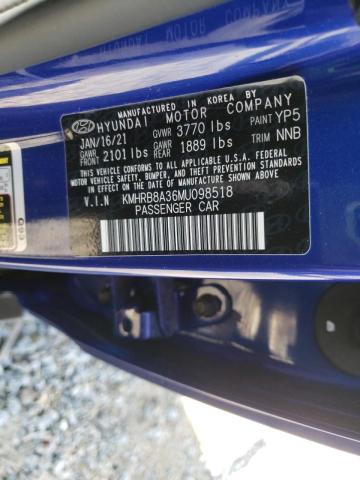 2021 HYUNDAI VENUE SE KMHRB8A36MU098518