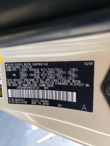 2010 TOYOTA FJ CRUISER JTEBU4BF0AK074123
