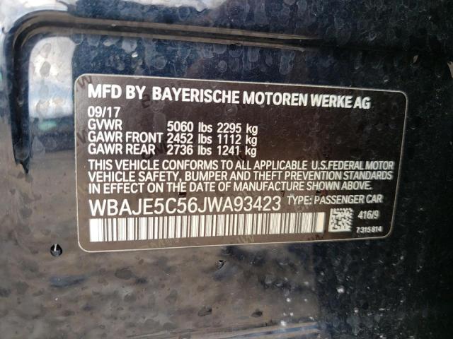 2018 BMW 540 I WBAJE5C56JWA93423