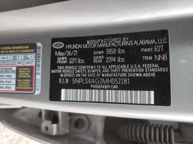 5NPLS4AG2MH052281 Hyundai Elantra Se 2021. Фото: 9