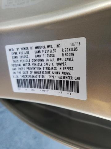 2017 HONDA ACCORD EXL - 1HGCR2F96HA075796