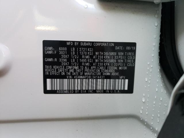 2020 SUBARU ASCENT LIM 4S4WMAPD8L3414431