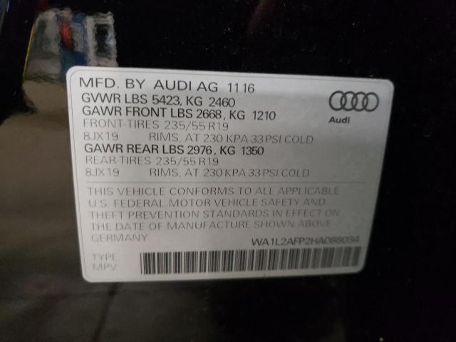 VIN WA1L2AFP2HA088034 2017 Audi Q5, Premium Plus no.10