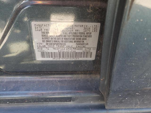 2017 NISSAN SENTRA S/S 3N1AB7AP5HY259123