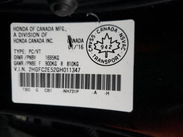 2016 HONDA CIVIC LX