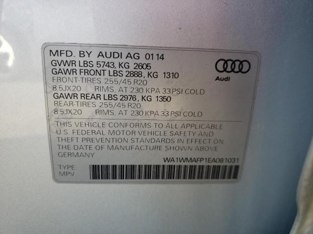 2014 AUDI Q5 PRESTIG WA1WMAFP1EA081031
