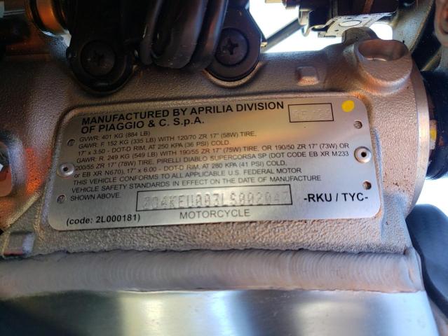 2020 APRILIA RSV4 - ZD4KEU003LS002047