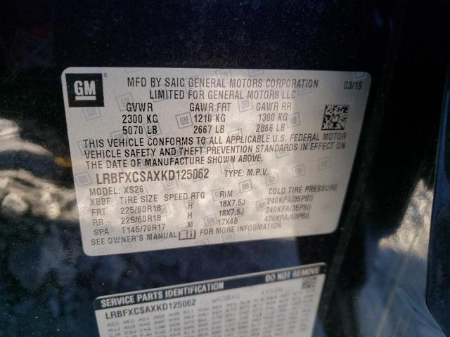 2019 BUICK ENVISION E LRBFXCSAXKD125062
