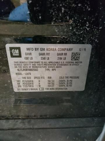 2019 CHEVROLET TRAX PREMI KL7CJRSB1KB825563