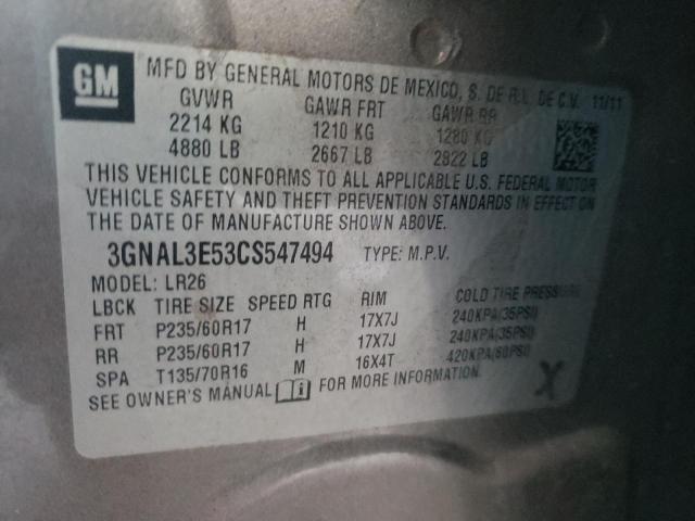 2012 CHEVROLET CAPTIVA SP 3GNAL3E53CS547494