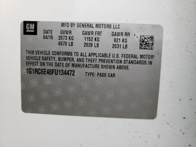 VIN 1G1RC6E48FU134472 2015 Chevrolet Volt no.10