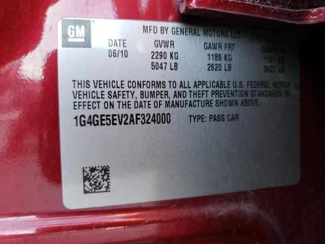 2010 BUICK LACROSSE C 1G4GE5EV2AF324000